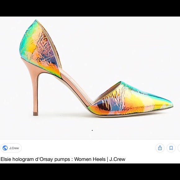 JCREW IRIDESCENT HOLOGRAM ELSIE D'ORSAY HEELS JCREW IRIDESCENT HOLOGRAM ELSIE D'ORSAY HEELS